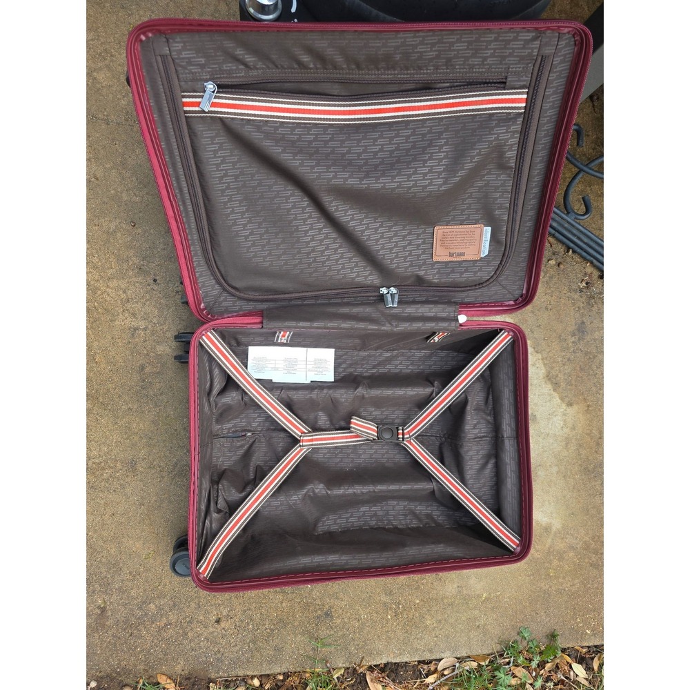 Hartmann Hardside Spinner Red Burgundy Travel Luggage 19x14x9.5 - Picture 10 of 12